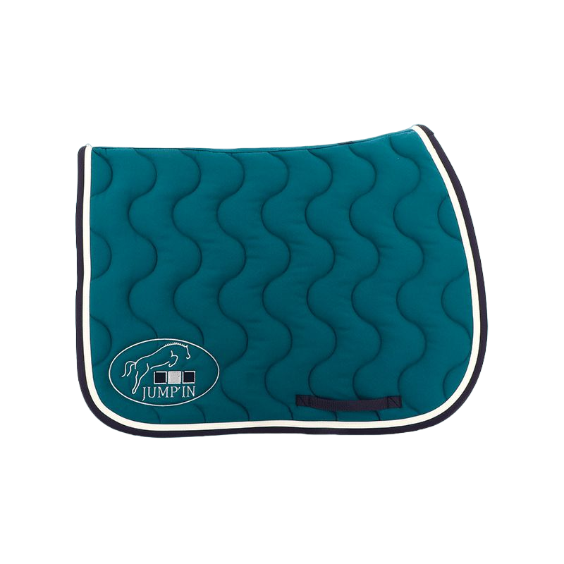 Jump'In - Tapis de selle bleu canard/ blanc/ marine | - Ohlala