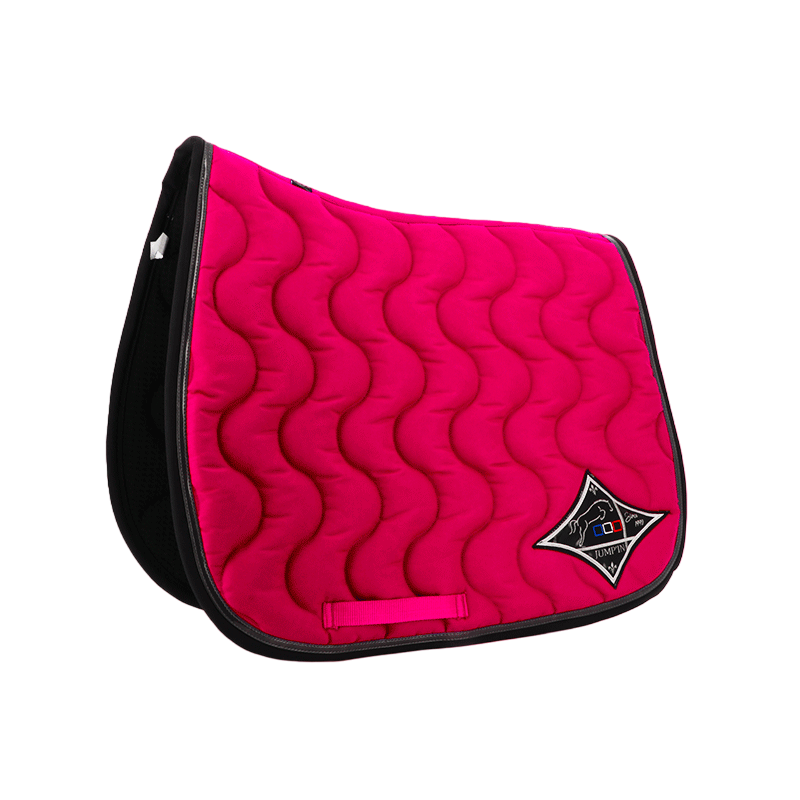 Jump'In - Tapis de selle fuschia/ gris/ noir | - Ohlala