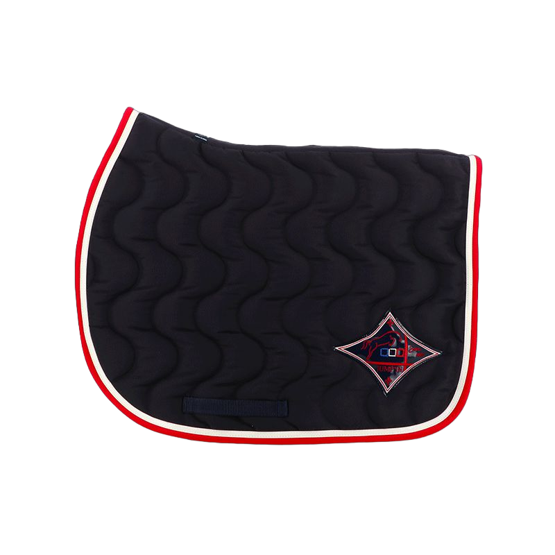 Jump'In - Tapis de selle marine/ blanc/ rouge | - Ohlala