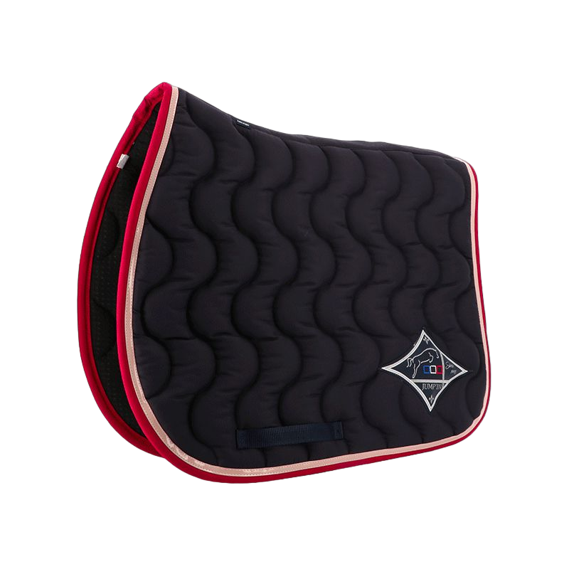 Jump'In - Tapis de selle marine/ champagne/ bordeaux | - Ohlala