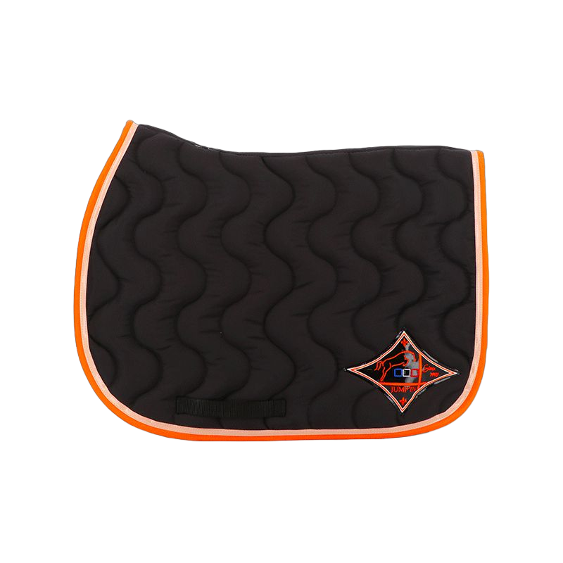 Jump'In - Tapis de selle noir/ champagne/ orange | - Ohlala