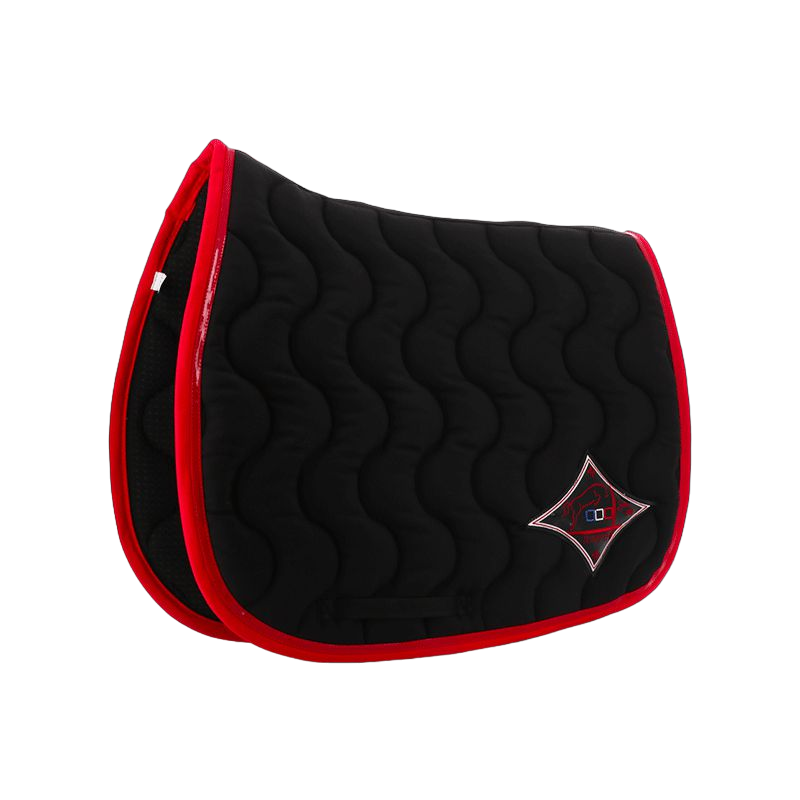 Jump'In - Tapis de selle noir/ rouge/ rouge | - Ohlala