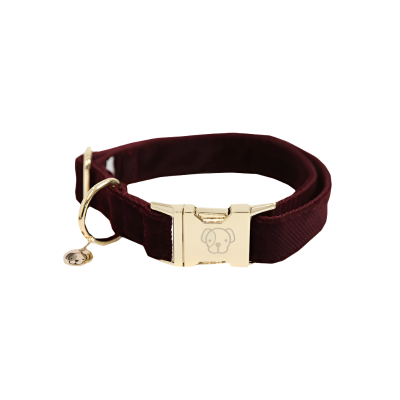 Kentucky Dogwear - Corduroy Burgundy Dog Collars