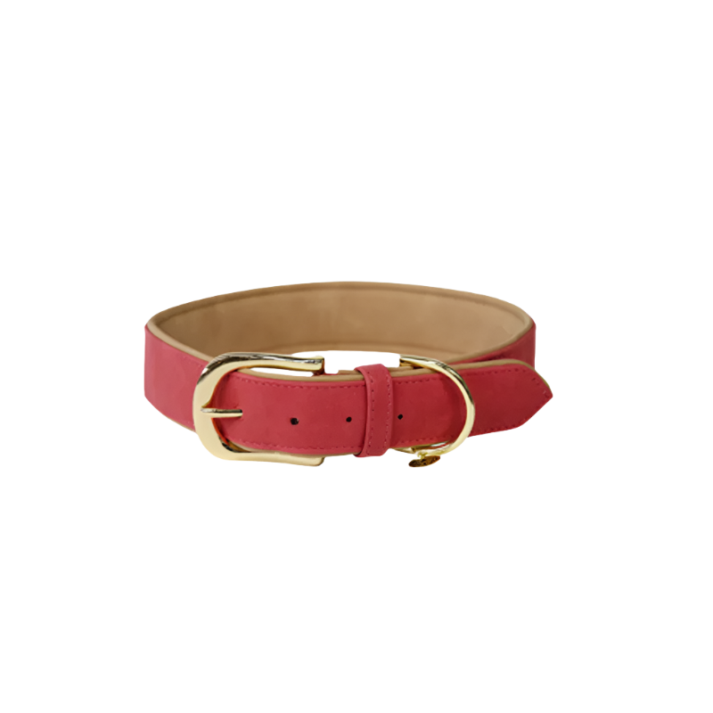 Kentucky Dogwear - Vegan leather dog collar red/beige