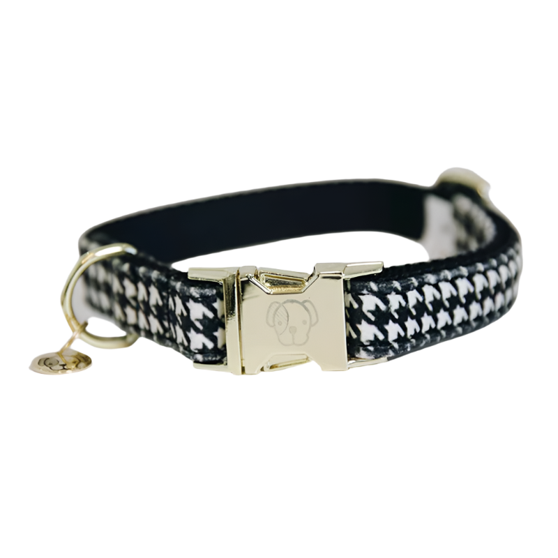 Kentucky Dogwear - Black Houndstooth Dog Collar