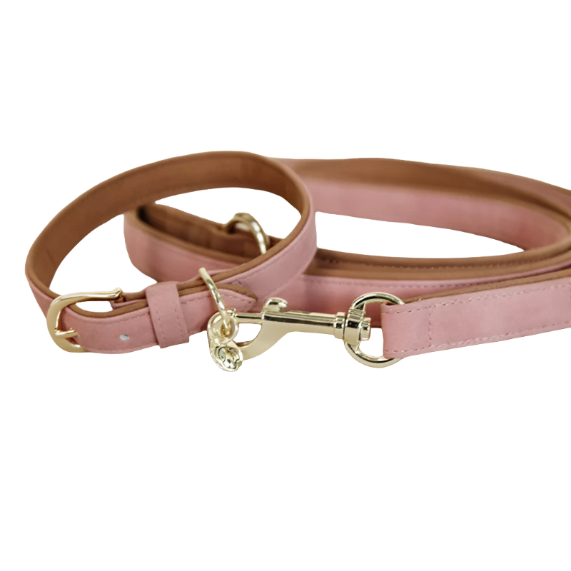 Kentucky Dogwear - Vegan leather peach/brown dog collar