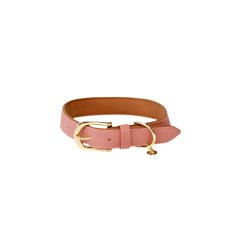 Kentucky Dogwear - Vegan leather peach/brown dog collar