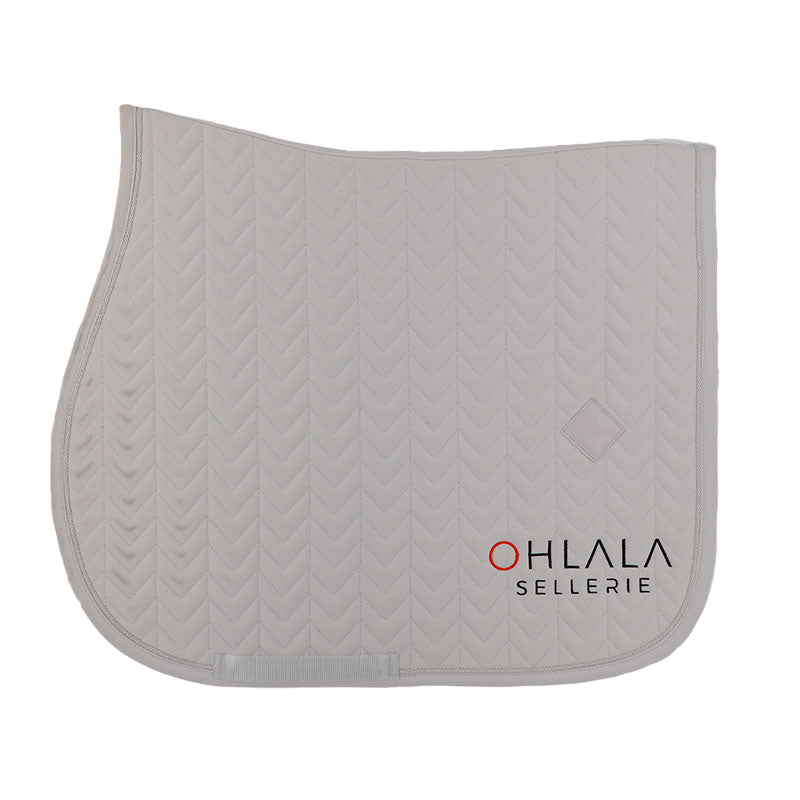 Kentucky Horsewear ft. Ohlala - Tapis de selle Fishbone blanc | - Ohlala