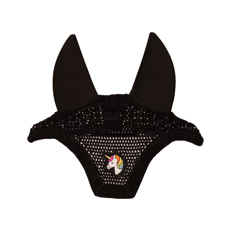 Kentucky Horsewear - Bonnet pour chevaux Wellington anti-bruit licorne noir
