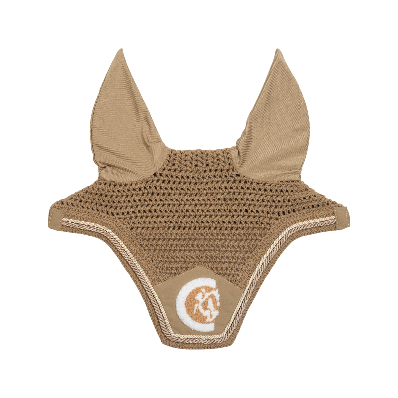Kentucky Horsewear - Bonnet anti-mouches Wellington 3D Logo corde beige