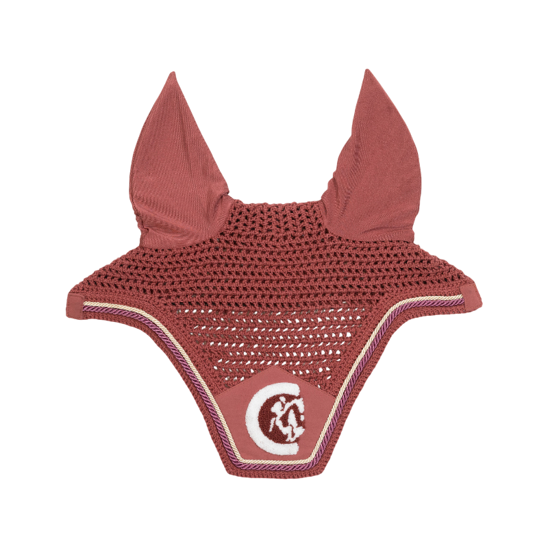 Kentucky Horsewear - Bonnet anti-mouches Wellington 3D Logo corde fuchsia