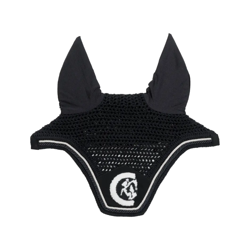 Kentucky Horsewear - Bonnet anti-mouches Wellington 3D Logo corde noir