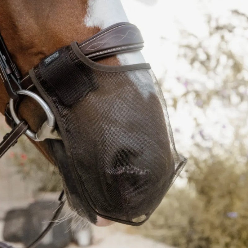 Kentucky Horsewear - Filet de nez anti-mouches marron