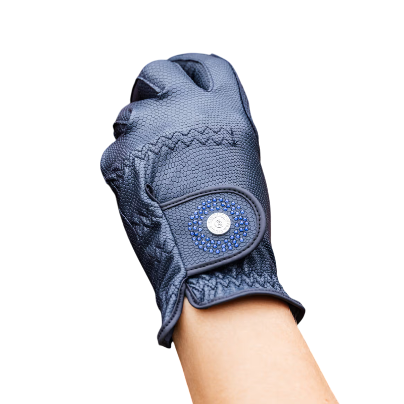 Kentucky Horsewear - Gants d'équitation Grip Glitter full marine