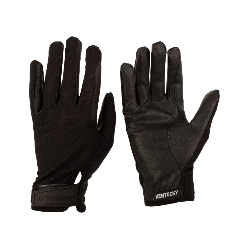 Kentucky Horsewear - Grip Summer Black Riding Gloves