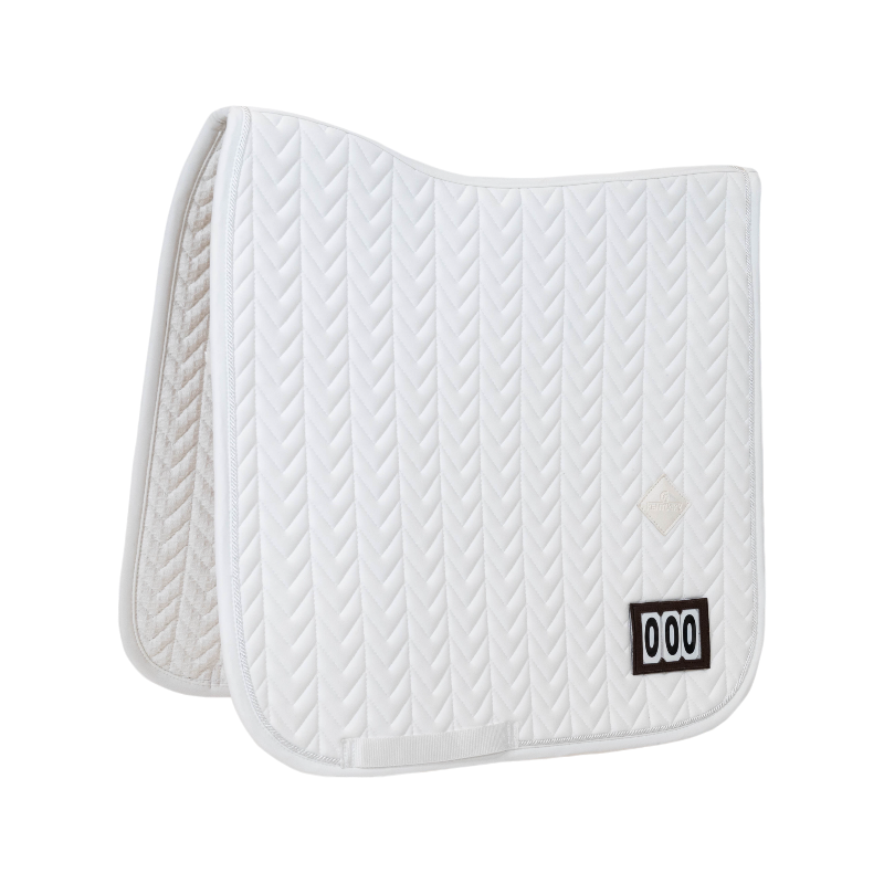 Kentucky Horsewear - Tapis de dressage Fishbone Compétition 2 numéros blanc