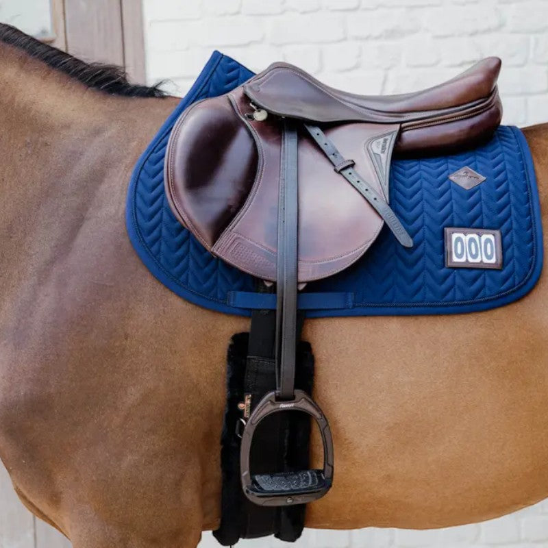 Kentucky Horsewear - Tapis de selle Fishbone Compétition 2 numéros marine