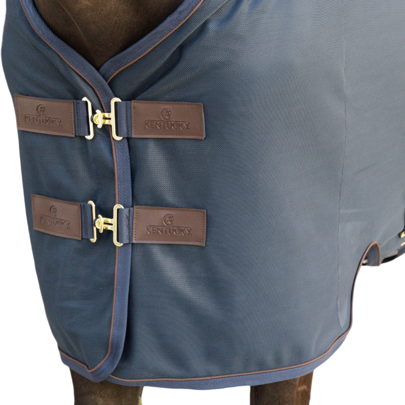 Kentucky Horsewear - Couverture polaire Transport Combo Cooler Fleece marine | - Ohlala
