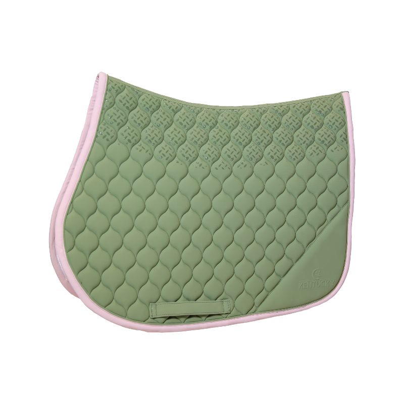 Kentucky Horsewear - saddle pad Softshell Onion Quilt khaki/ old rose 
