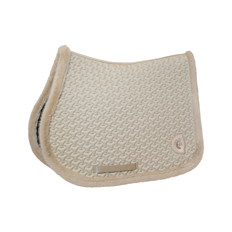 Kentucky Horsewear - saddle pad braided faux fur old beige 