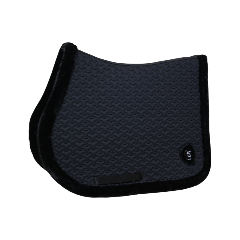 Kentucky Horsewear - Tapis de selle fausse fourrrure tressée noir