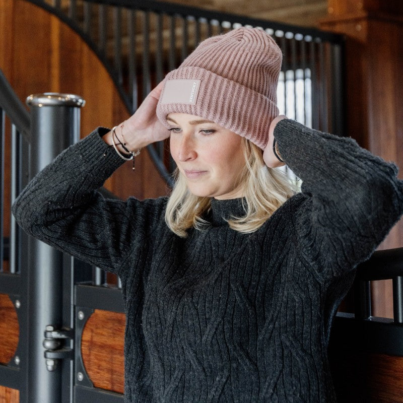 Kentucky Horsewear - Bonnet Rubber logo vieux rose