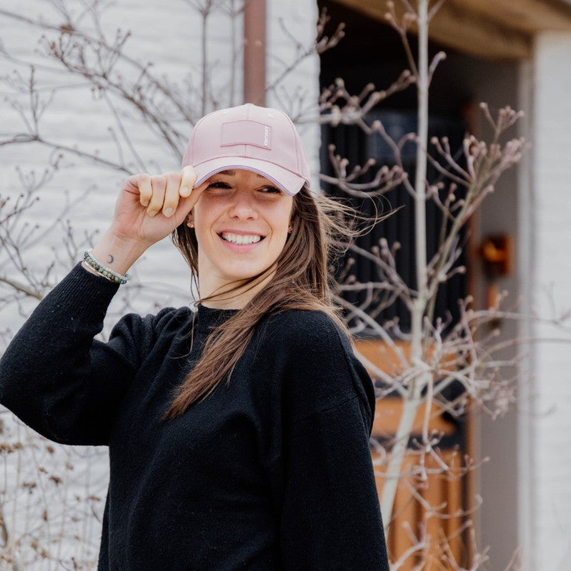 Kentucky Horsewear - Casquette Rubber logo vieux rose