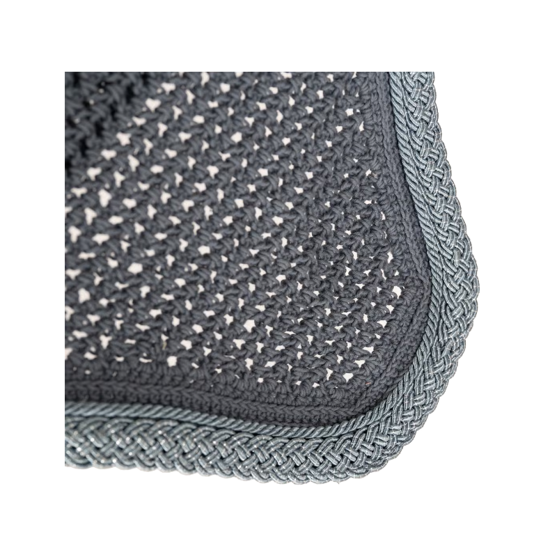 Kentucky Horsewear - Wellington Fly Veil with Braided Glitter Cord, Light Blue