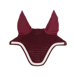 Kentucky Horsewear - Wellington Plaited Cord horse ear bonnet in burgundy | - Ohlala