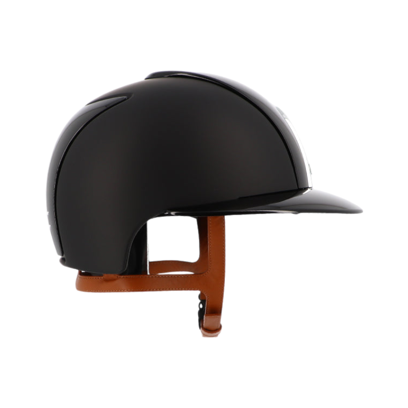KEP - Cromo 2.0 helmet shine matt black polo chinstrap beige