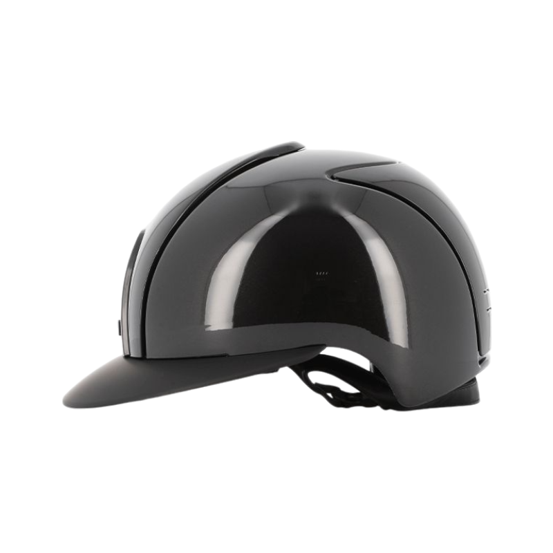 KEP - Cromo 2.0 Shine black riding helmet with matte polo visor 