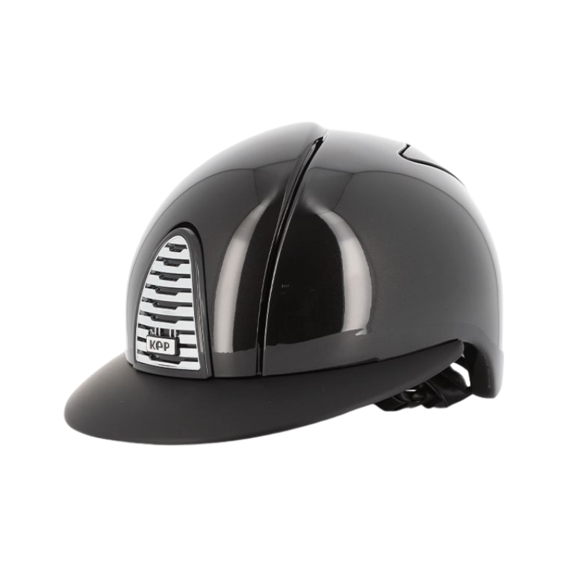 KEP - Cromo 2.0 Shine black riding helmet with matte polo visor 