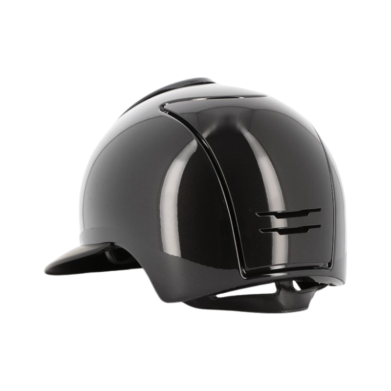 KEP - Cromo 2.0 Shine black riding helmet with matte polo visor 