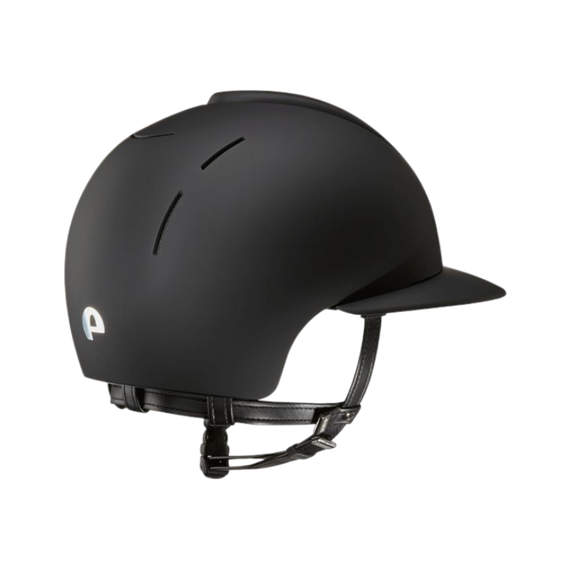 KEP - Smart matt black riding helmet with polo visor