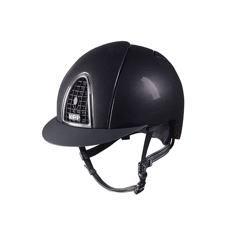 KEP - Casque d'équitation Cromo Shine noir visière standard | - Ohlala