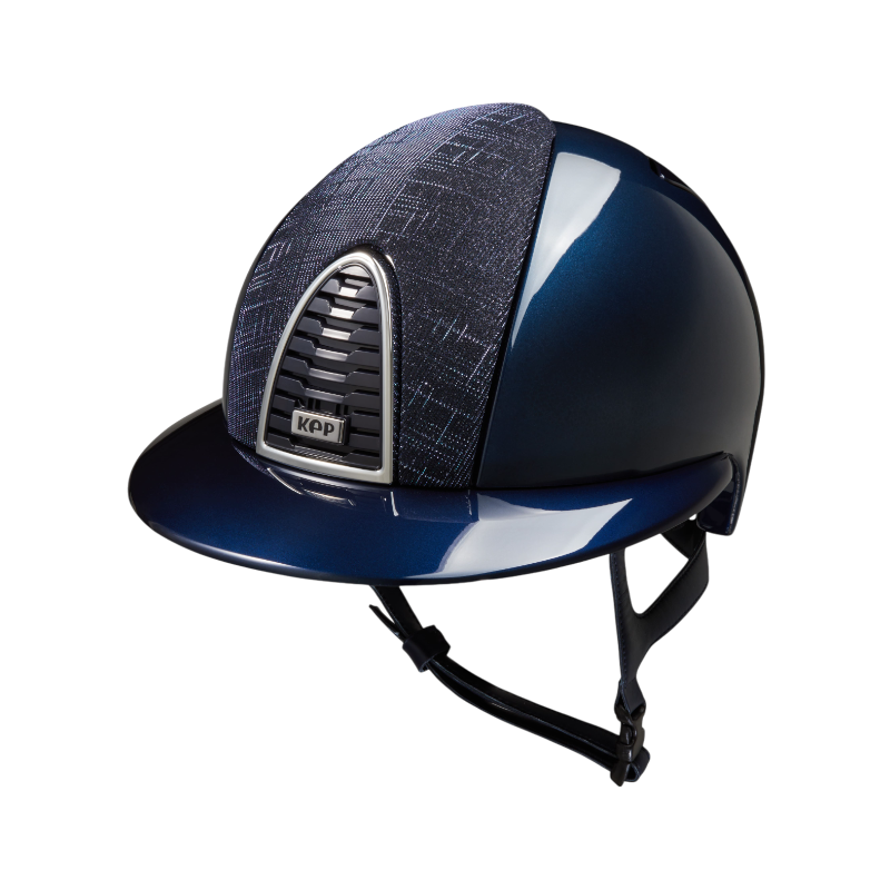 KEP - Cromo 2.0 equestrian helmet limited edition Shine Galassia blue polo visor 
