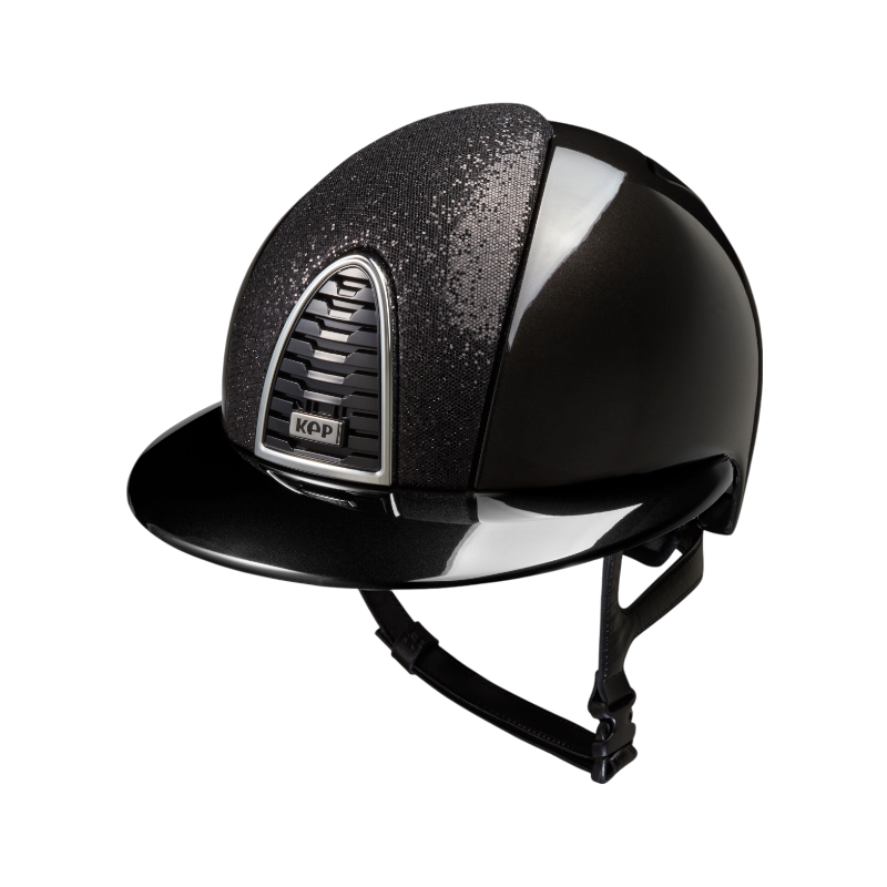 KEP - Cromo 2.0 equestrian helmet limited edition Shine Glitter black polo visor 