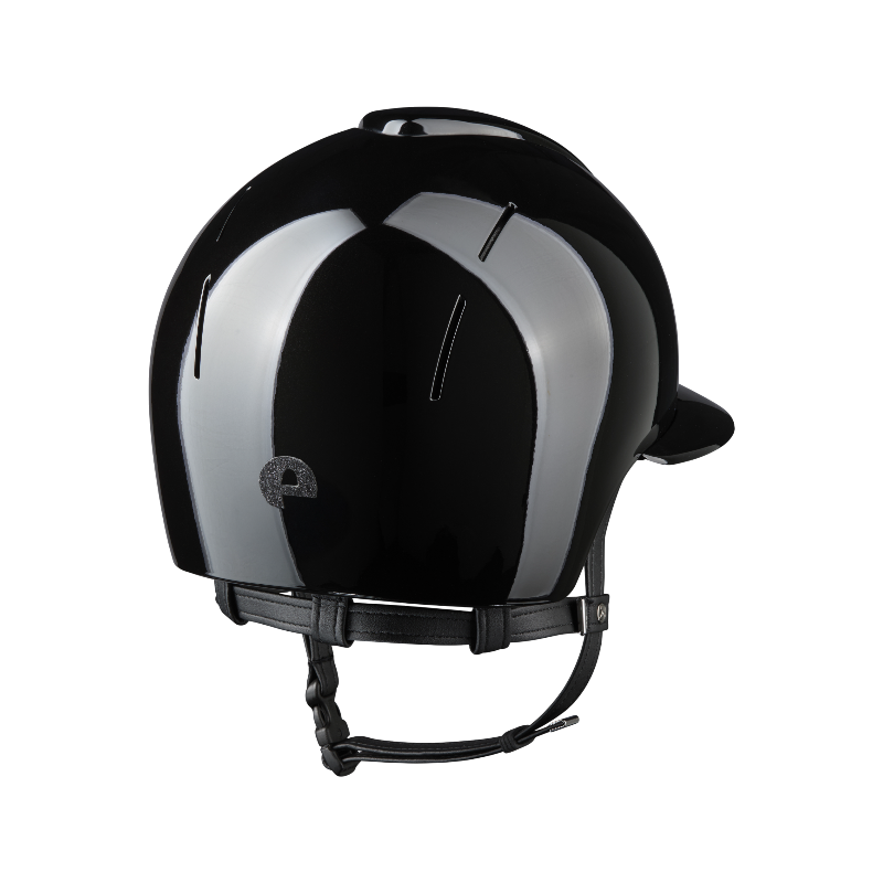 KEP - Smart Nova Metal Polish black Star black polo visor riding helmet | - Ohlala