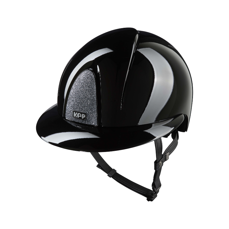 KEP - Smart Nova Metal Polish black Star silver polo visor riding helmet | - Ohlala