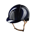 KEP - Reithelm Smart Nova Metal Polish Blue Star Silver Standardvisier beiges Kinnband | - Ohlala