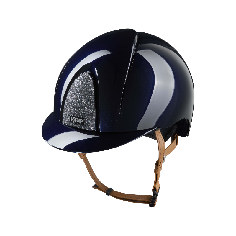 KEP - Reithelm Smart Nova Metal Polish Blue Star Silver Standardvisier beiges Kinnband | - Ohlala