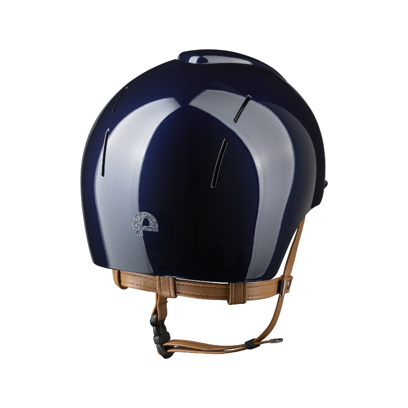 KEP - Kask jeździecki Smart Nova Metal Polish blue Star silver daszek standardowy podbródek beżowy | - Ohlala