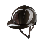 KEP - Smart Nova Metal Polish brown Star brown polo visor riding helmet | - Ohlala