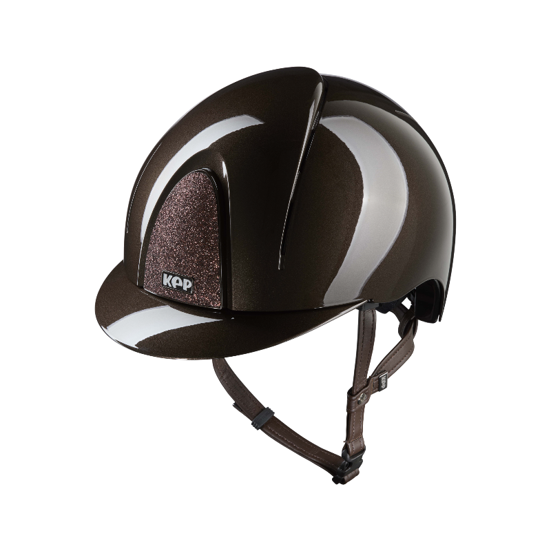 KEP - Smart Nova Metal Polish brown Star brown standard visor riding helmet | - Ohlala