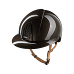 KEP - Capacete de equitação Smart Nova Metal Polish castanho viseira polo jugular bege | - Ohlala