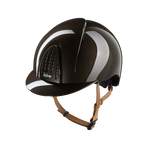 KEP - Capacete de equitação Smart Nova Metal Polish castanho viseira standard jugular bege | - Ohlala