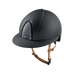 KEP - Smart Nova Textile black Star silver riding helmet polo visor beige chin strap | - Ohlala