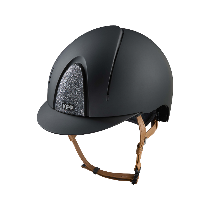 KEP - Reithelm Smart Nova Textile black Star silver Standard-Visier beiges Kinnband | - Ohlala