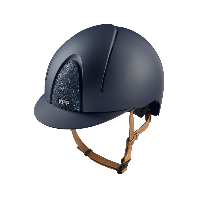 KEP - Smart Nova Textile blue Star blue riding helmet standard visor beige chin strap | - Ohlala