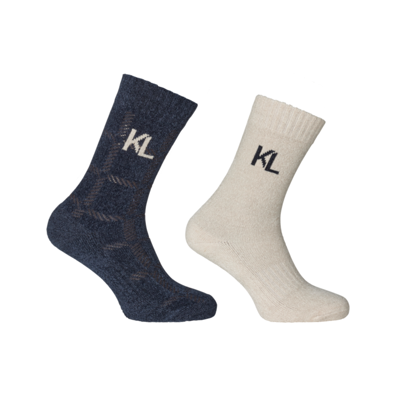 Kingsland – Skarpety KLAshley granat/beige dove (x2)